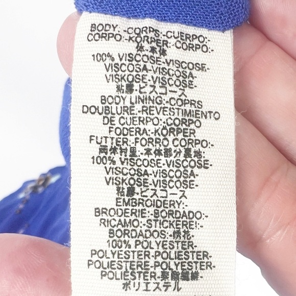 ✅ Free People - Oxford Embroidered Mini Blue Dress SIZE SMALL - Picture 10 of 10